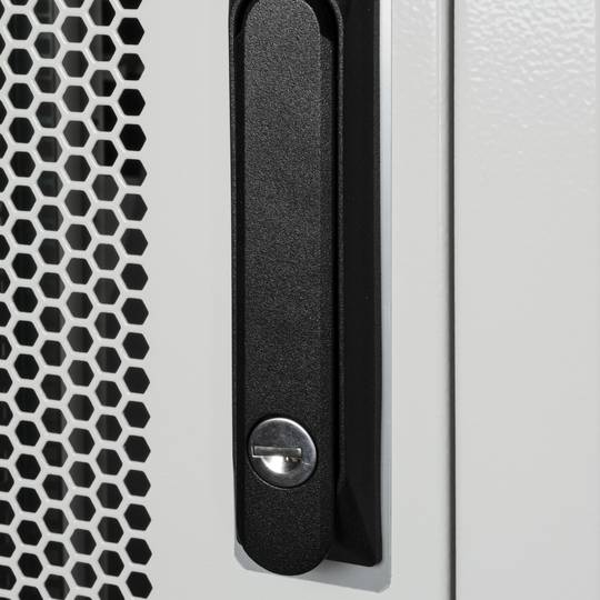 Szafa rack 19'' stojąca 47U 600x800x2202mm MobiRack by RackMatic Białe i perforowane drzwiczki metalowe