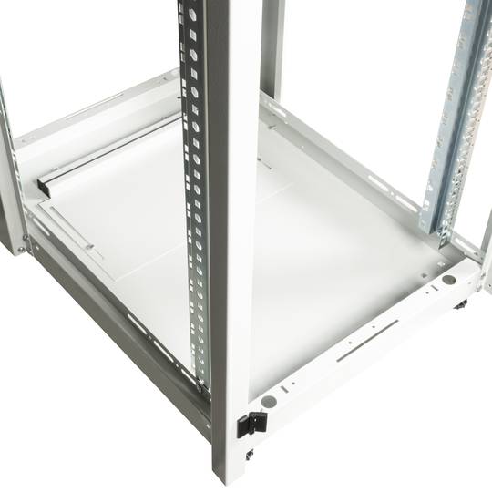 Szafa rack 19'' stojąca 47U 600x800x2202mm MobiRack by RackMatic Białe i perforowane drzwiczki metalowe