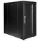 Armário rack 19'' pé 22U 600x1000x1081mm MobiRack by RackMatic Preto e porta metálica perfurada