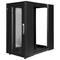 Armário rack 19'' pé 22U 600x1000x1081mm MobiRack by RackMatic Preto e porta metálica perfurada