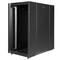 Armário rack 19'' pé 22U 600x1000x1081mm MobiRack by RackMatic Preto e porta metálica perfurada