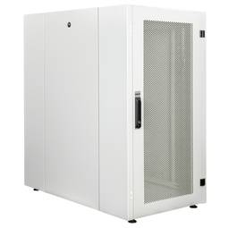 Rackkast 19'' staand 22U 600x1000x1081mm MobiRack van RackMatic Witte en geperforeerde metalen deur