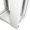 Armário rack 19'' pé 32U 600x1000x1536mm MobiRack by RackMatic Branco e porta metálica perfurada