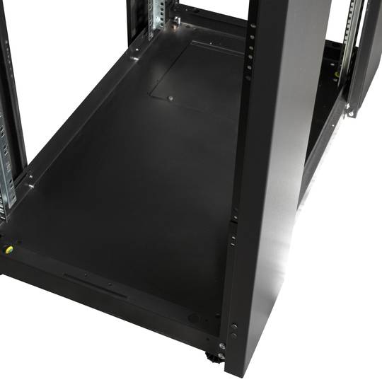 Szafa rack 19'' stojąca 42U 600x1000x1980mm MobiRack by RackMatic Czarna i drzwiczki metalowe perforowane