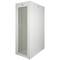 Szafa rack 19'' stojąca 42U 600x1000x1980mm MobiRack by RackMatic Biała i drzwiczki metalowe perforowane