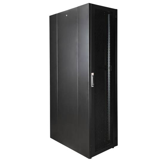 Armario rack 19'' de pie 47U 600x1000x2202mm MobiRack de RackMatic Negro y puerta de metal perforado