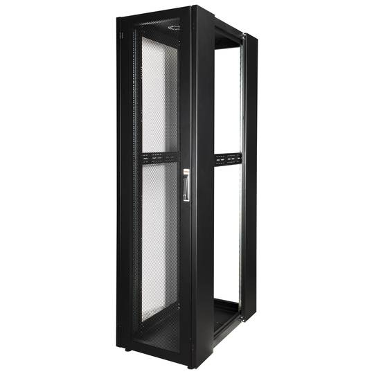 Armario rack 19'' de pie 47U 600x1000x2202mm MobiRack de RackMatic Negro y puerta de metal perforado