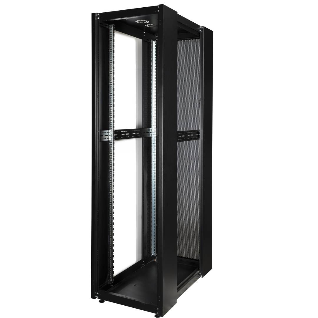 Armario rack 19'' de pie 47U 600x1000x2202mm MobiRack de RackMatic Negro y puerta de metal perforado