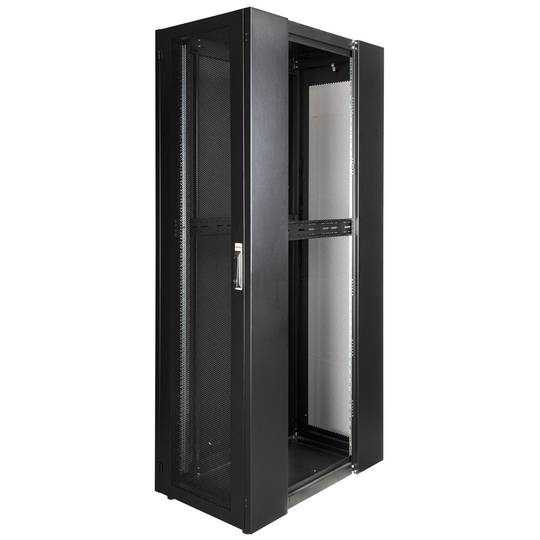 Armario rack 19'' de pie 47U 600x1000x2202mm MobiRack de RackMatic Negro y puerta de metal perforado