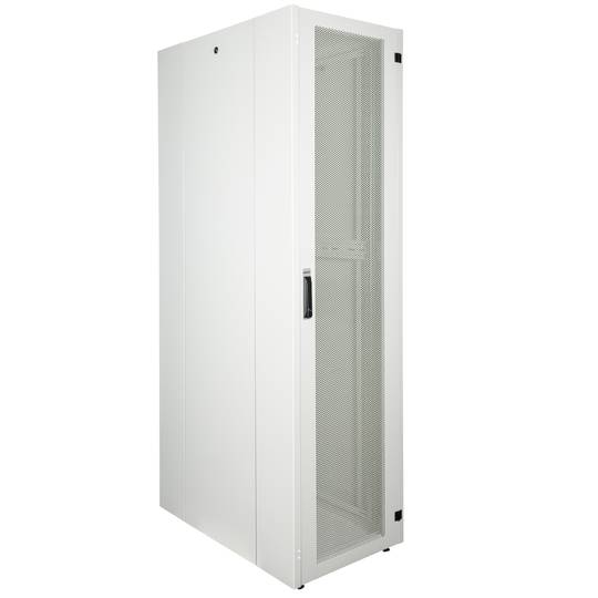 Armario rack 19'' de pie 47U 600x1000x2202mm MobiRack de RackMatic Blanco y puerta de metal perforado