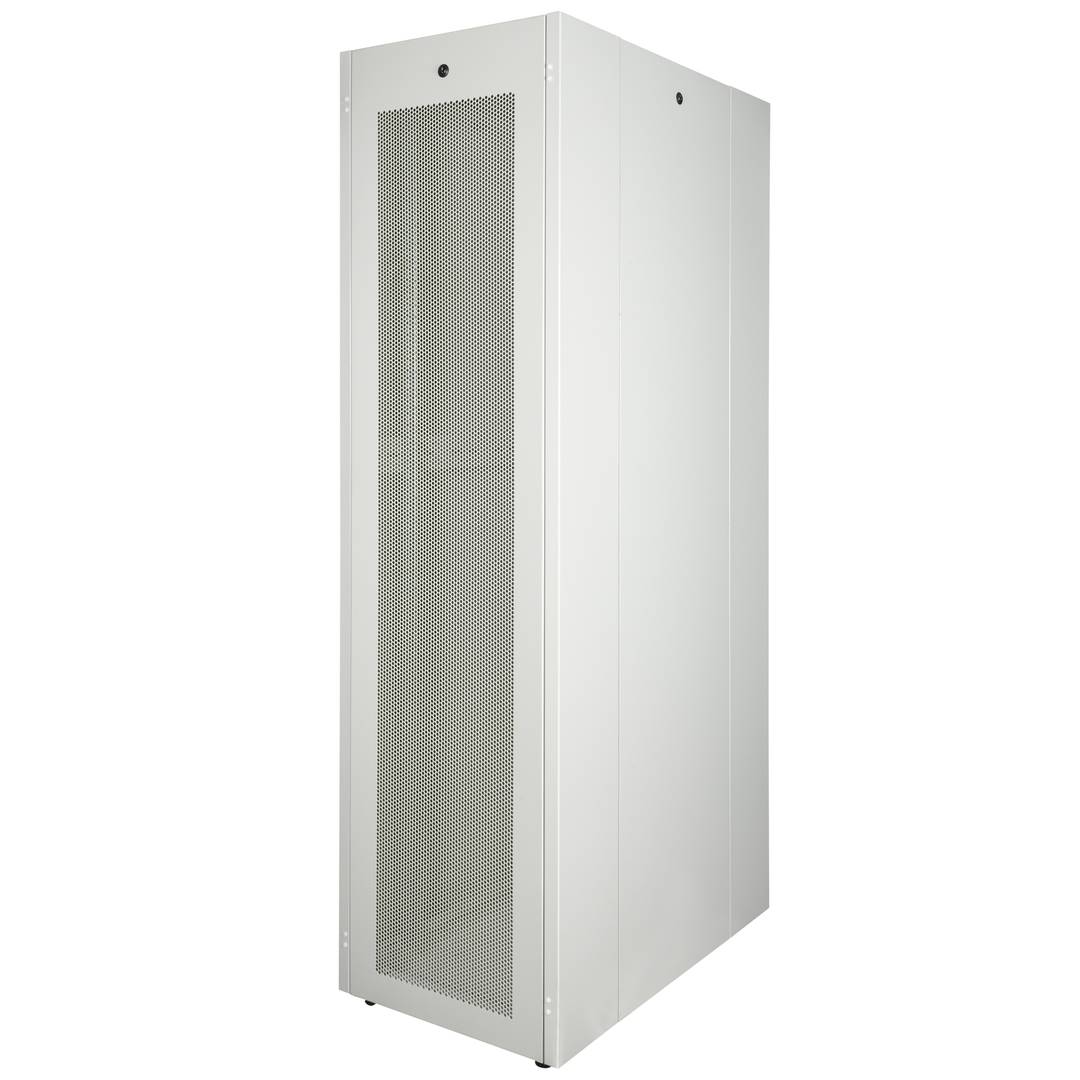 Armario rack 19'' de pie 47U 600x1000x2202mm MobiRack de RackMatic Blanco y puerta de metal perforado