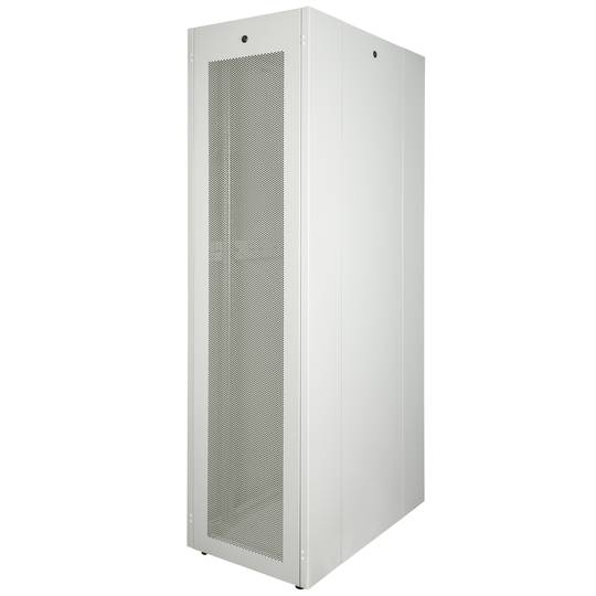 Armario rack 19'' de pie 47U 600x1000x2202mm MobiRack de RackMatic Blanco y puerta de metal perforado
