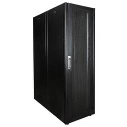 19'' standing rack cabinet 42U 600x1200x1980mm MobiRack by RackMatic Black and perforated metal door