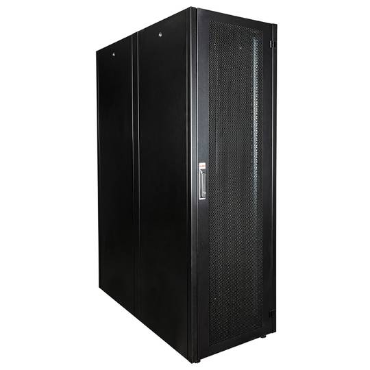 Armario rack 19'' de pie 42U 600x1200x1980mm MobiRack de RackMatic Negro y puerta de metal perforado
