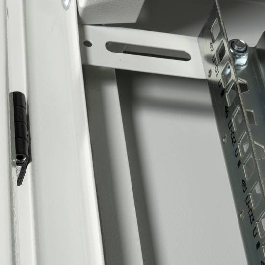Rack cabinet 19'' standing 42U 600x1200x1980mm MobiRack by RackMatic White and perforated metal door