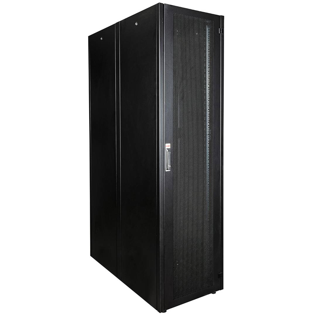 Armari rack 19'' de peu 47U 600x1200x2202mm MobiRack de RackMatic Negre i porta de metall perforat