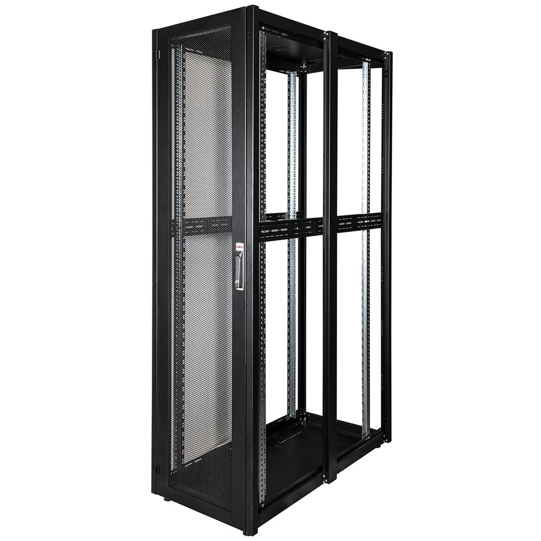 Armari rack 19'' de peu 47U 600x1200x2202mm MobiRack de RackMatic Negre i porta de metall perforat