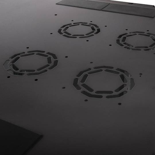 19'' floor-standing rack cabinet 42U 800x1000x1980mm MobiRack by RackMatic Black and perforated metal door