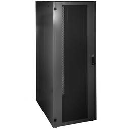 Armário rack 19'' pé 47U 800x1000x2202mm MobiRack by RackMatic Preto e porta metálica perfurada
