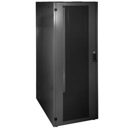 19'' free-standing rack cabinet 42U 800x1200x1980mm MobiRack by RackMatic Black and perforated metal door