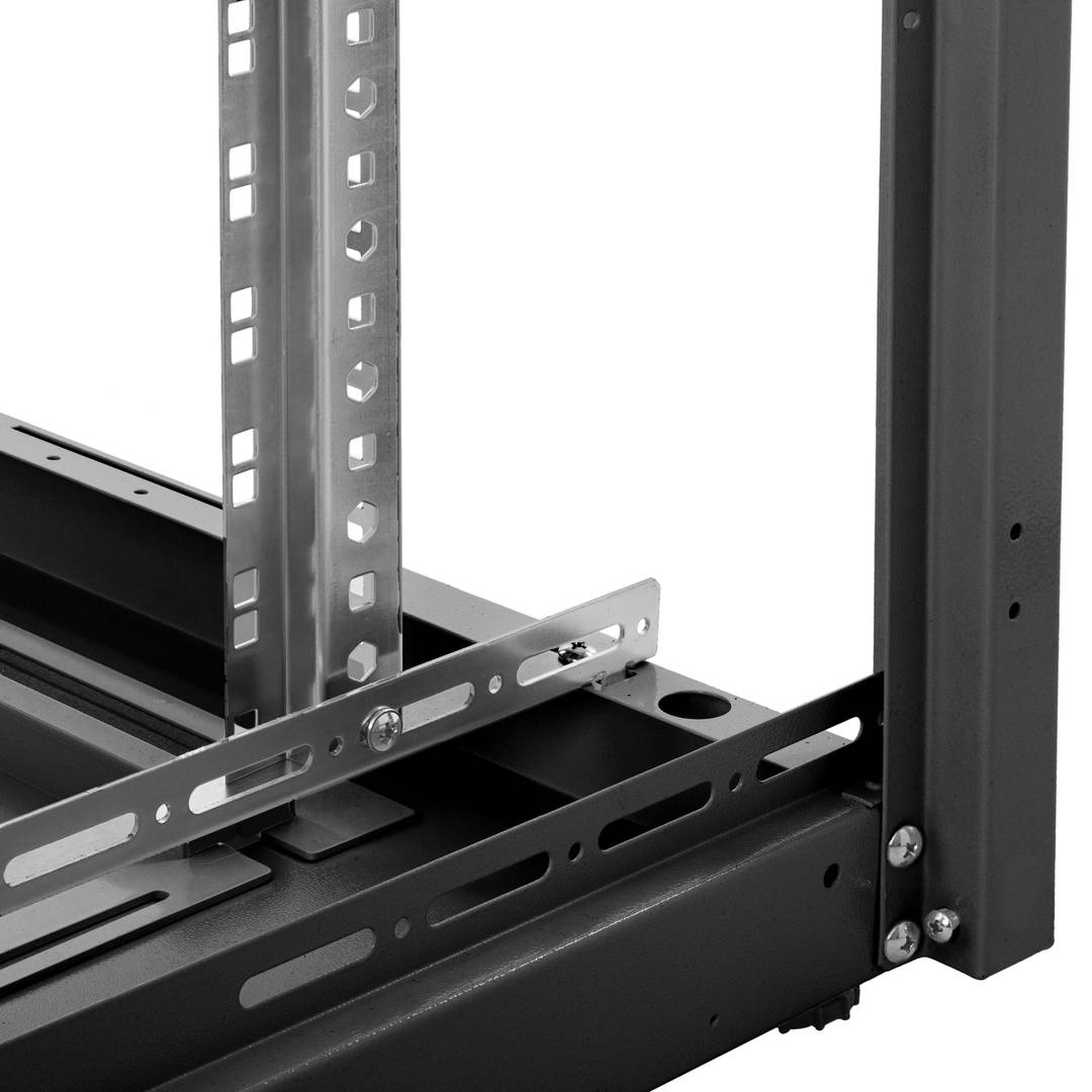 Armario rack 19'' de pie 42U 800x1200x1980mm MobiRack de RackMatic Negro y puerta de metal perforado