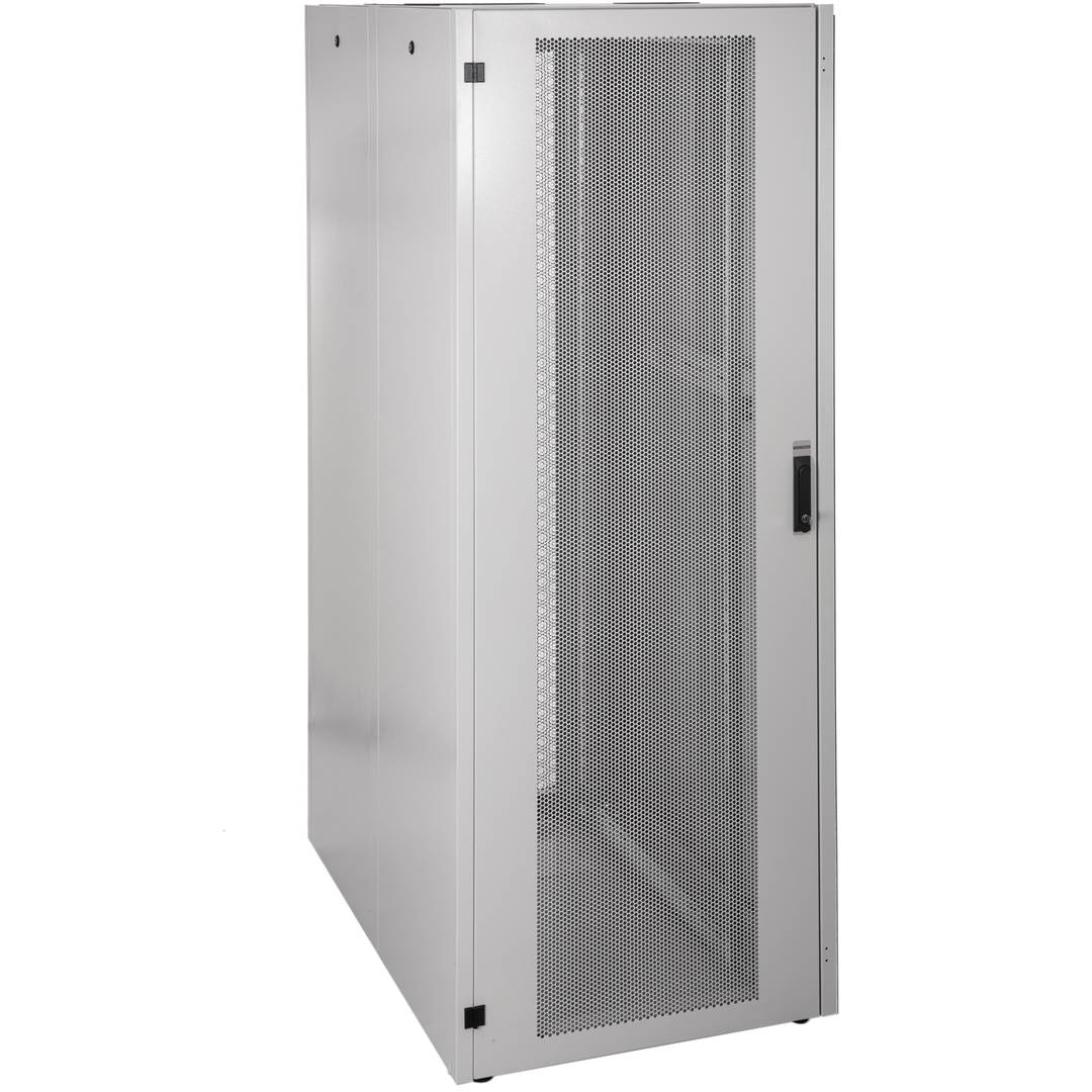 Armário rack 19'' 42U 800x1200x1980mm MobiRack by RackMatic Branco e porta metálica perfurada