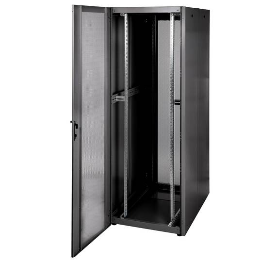 Rack cabinet 19'' standing 47U 800x1200x2202mm MobiRack by RackMatic Black and perforated metal door