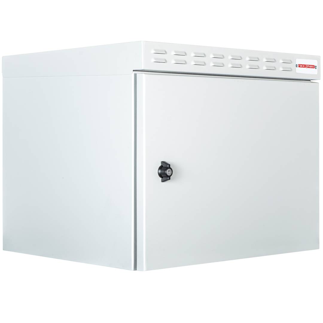 Outdoor security wall cabinet with 1 lock 7U IP55 600 x 450 x 490