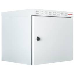 Outdoor beveiligde wandgemonteerde rackkast met 1 sluiting 7U IP55 600 x 450 x 579