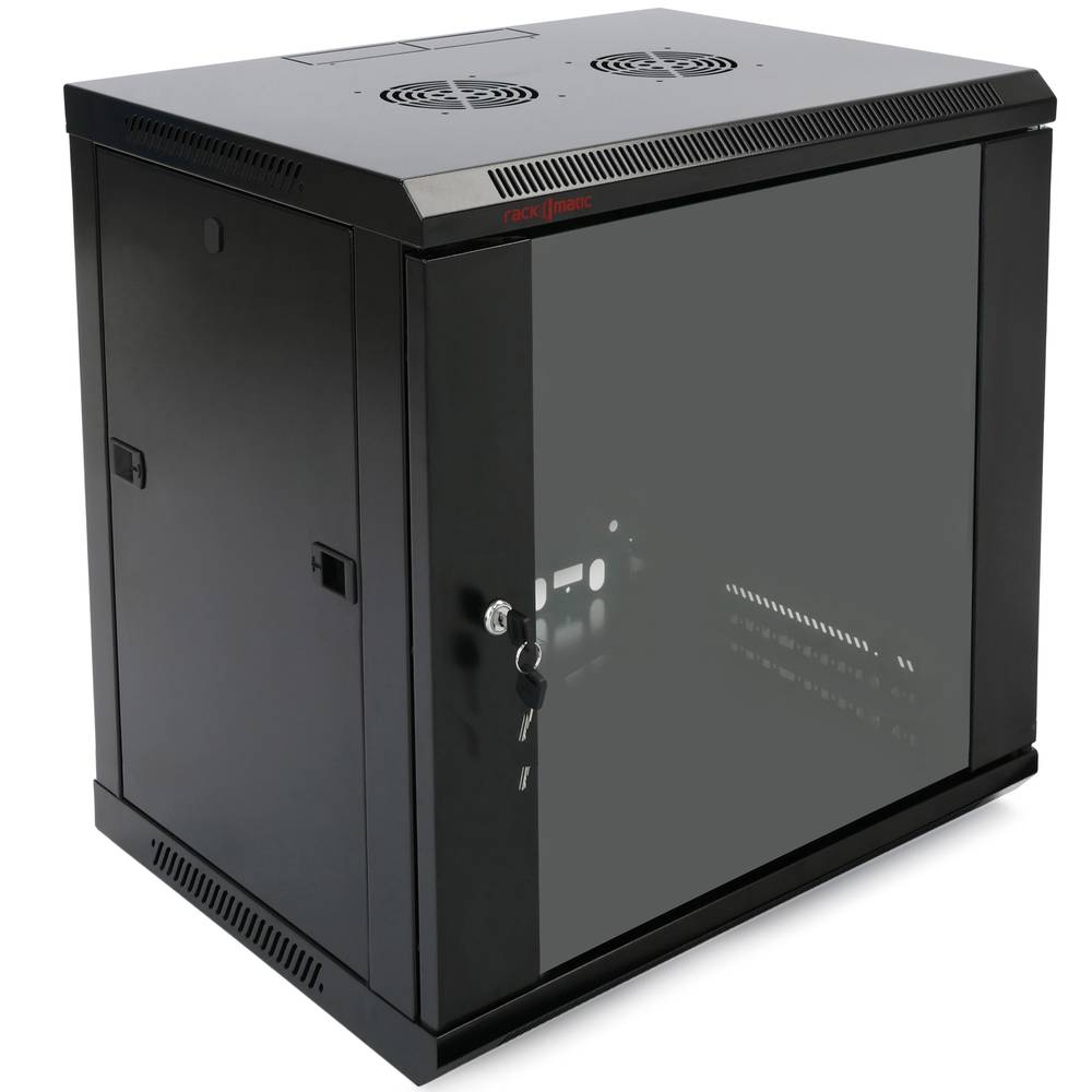 Serverschrank 19'' rack 12HE 600x300x639mm wandverteiler SOHORack Rackmatic