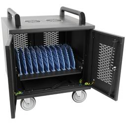Carro de carga para 10 ordenador portátil, notebook y tablet negro