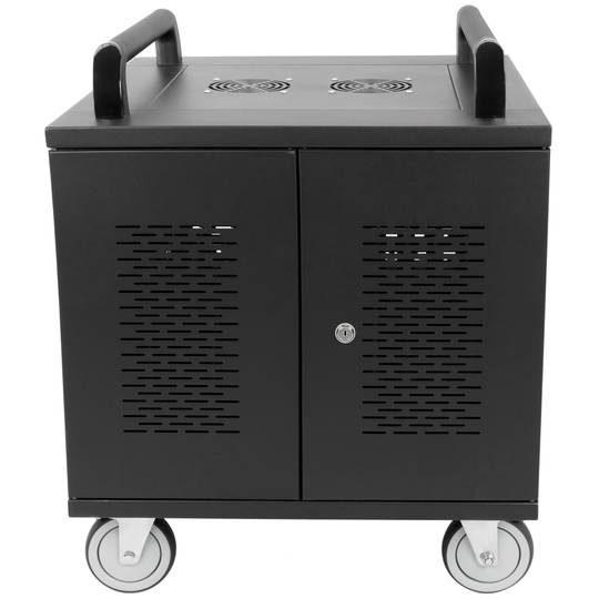 Szafa transportowa na 10 laptopów, notebooków i tabletów w kolorze czarnym