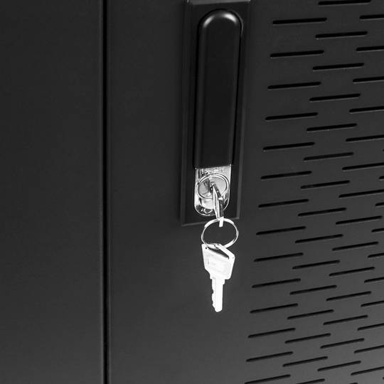 Szafka ładująco-transportowa na 36 tablety i laptopy czarna z 40 schuko na 4 listwach