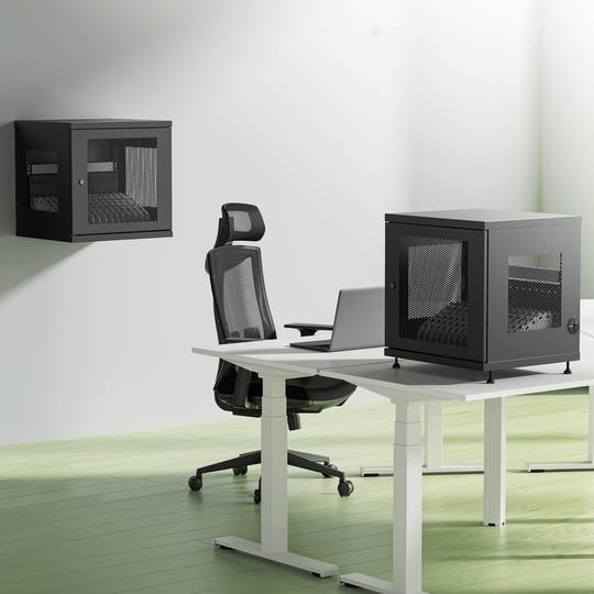 Armari de càrrega i transport per a 14 tablets i portàtils negre amb 16 schuko en 2 regletes