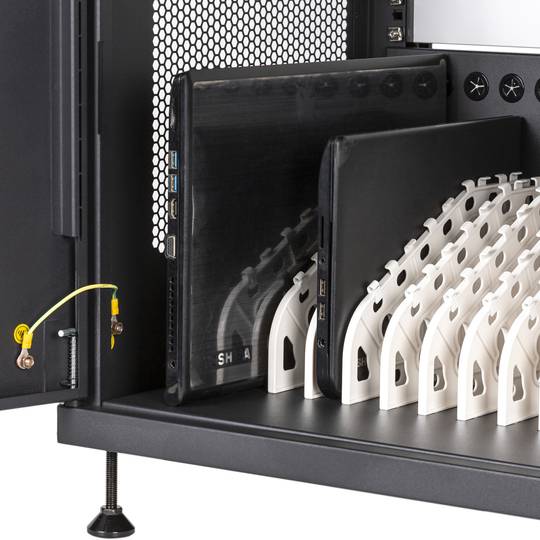 Armari de càrrega i transport per a 14 tablets i portàtils negre amb 16 schuko en 2 regletes