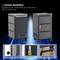 Charging and transport cabinet for 30 tablets and laptops in black with 30 Schuko sockets on 6 power strips