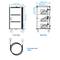 Charging and transport cabinet for 30 tablets and laptops in black with 30 Schuko sockets on 6 power strips
