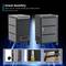 Charging and transport cabinet for 36 tablets and laptops in black with 36 Schuko sockets on 6 power strips