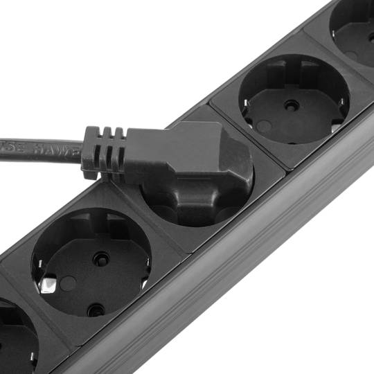 Charging and transport cabinet for 20 tablets and laptops white with 24 schuko on 2 strips