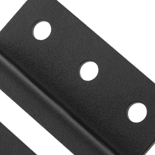 Kit montaje de regleta rack 19” de fijación vertical en armario de transporte negro