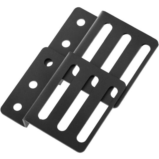Kit montaje de regleta rack 19” de fijación vertical en armario de transporte negro