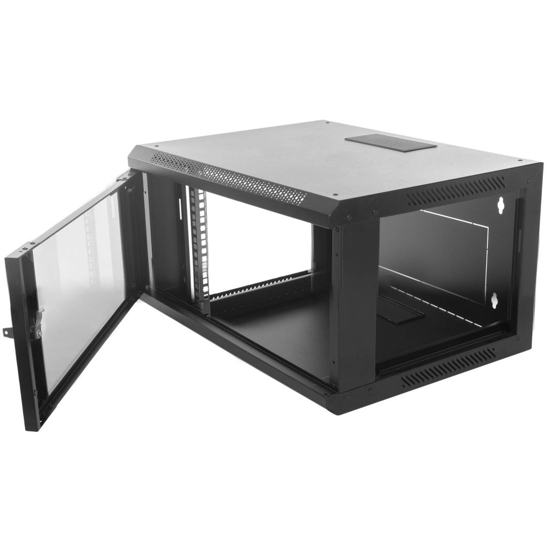 Armário rack de parede 19'' 4U 600x300x283 mm SOHORack by RackMatic em preto RAL 9005