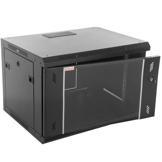Armadio rack 19'' 6U 600x300x372 mm a parete SOHORack di RackMatic in nero RAL 9005