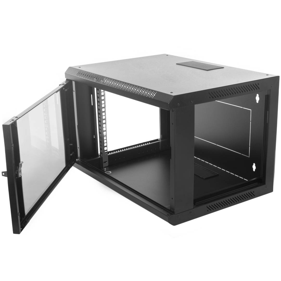 Armadio rack 19'' 6U 600x300x372 mm a parete SOHORack di RackMatic in nero RAL 9005