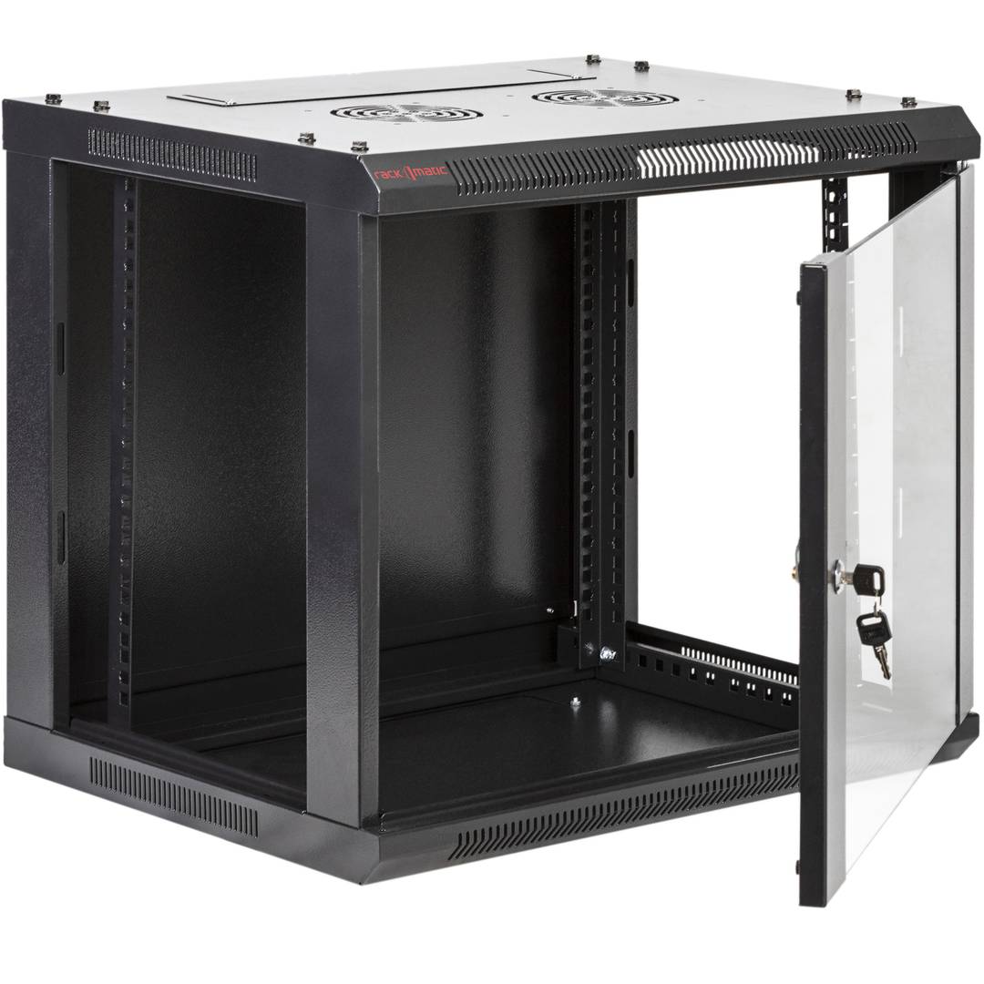 Serverschrank 19'' rack 9HE 570x600x520mm wandverteiler SOHORack unmontiert DIY Rackmatic