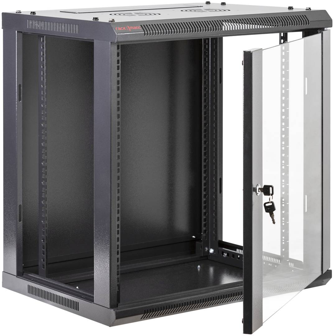 Server rack cabinet 19 inch 12U 570x600x655mm wallmount SOHORack unmounted DIY by RackMatic