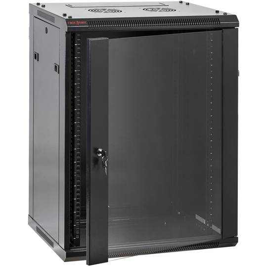 Armari rack mural 19' 18U 570x600x920mm paret SOHORack desmuntat DIY de RackMatic