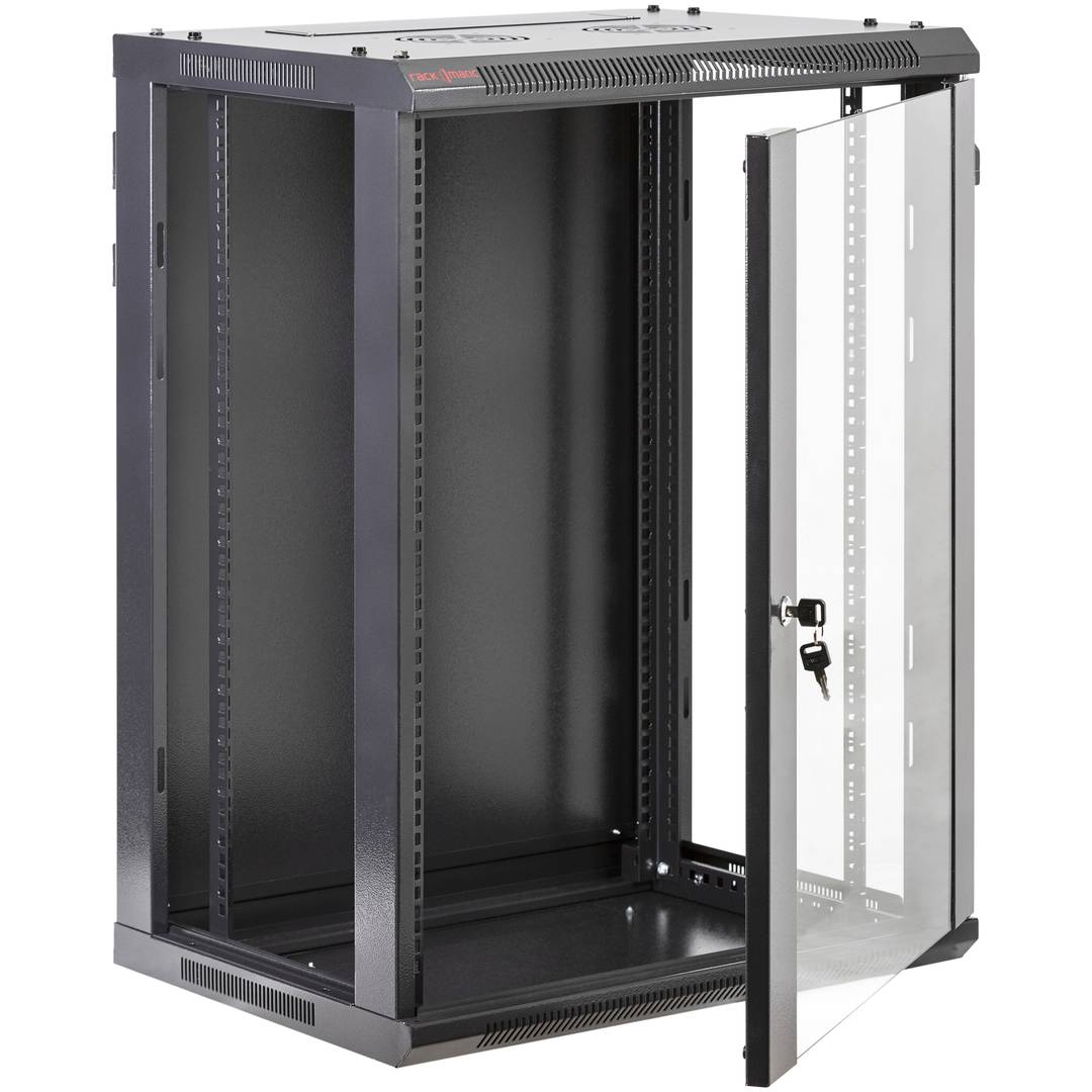 Armari rack mural 19' 18U 570x600x920mm paret SOHORack desmuntat DIY de RackMatic