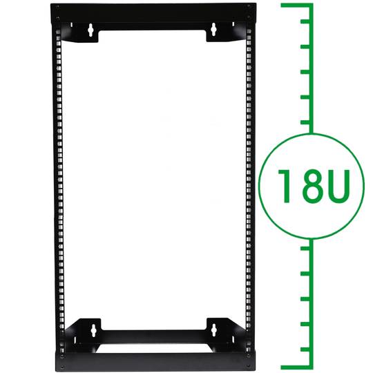 Armadio rack da muro 19' 18U aberto com profundidade de 460 mm