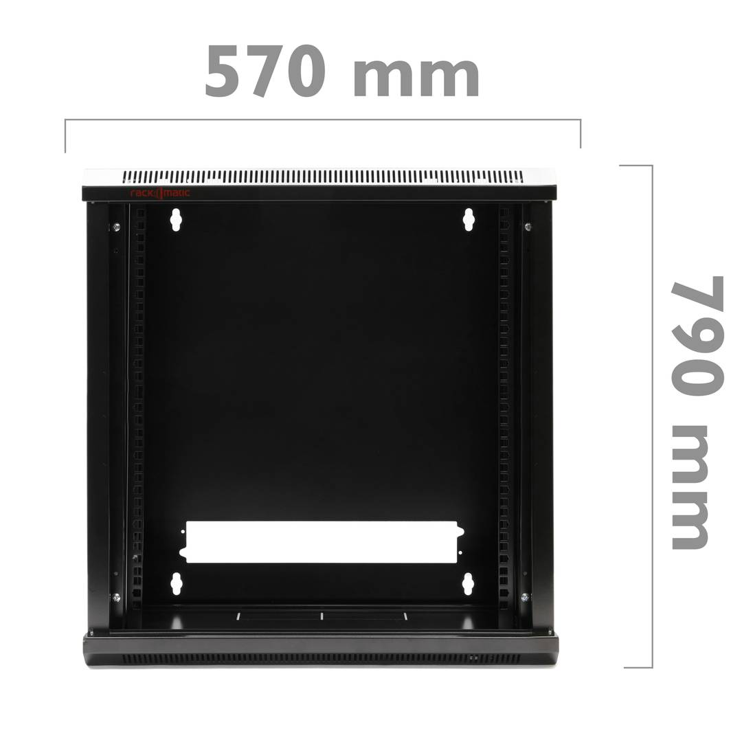 Armari rack mural 19' 15U 570x300x790mm paret SOHORack desmuntat DIY de RackMatic